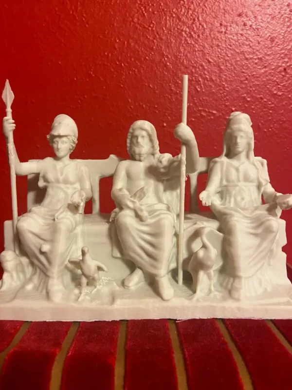 Capitoline Triad Statue Jupiter, Juno, Minerva, Roman Deities