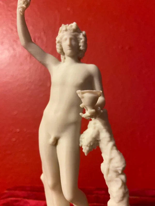 Dionysus, the Greek God of wine, fertility, and theater (bone white Lararium size)1