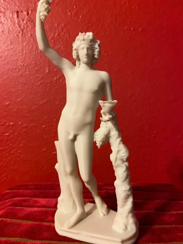 Dionysus, the Greek God of wine, fertility, and theater (bone white Lararium size)2
