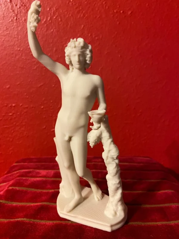 Dionysus, the Greek God of wine, fertility, and theater (bone white Lararium size)4